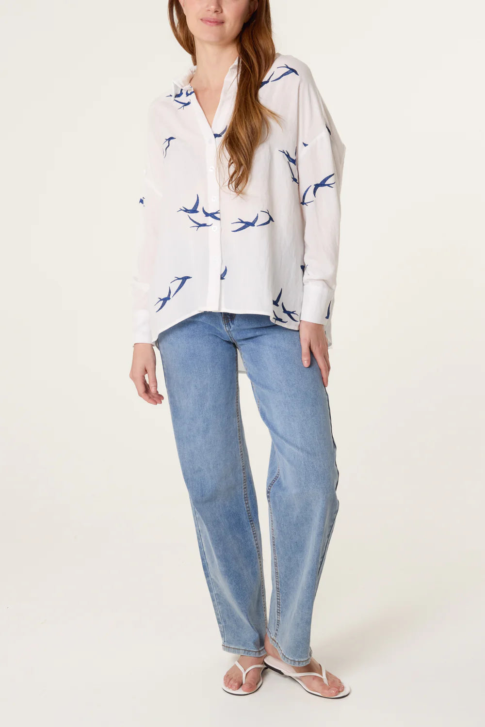 Nova Bird Embroidery Shirt