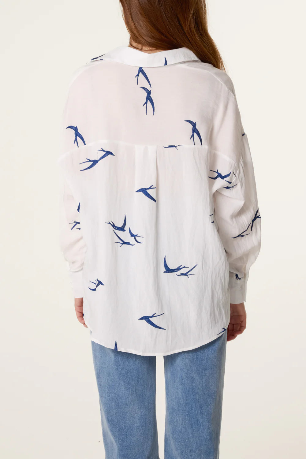 Nova Bird Embroidery Shirt