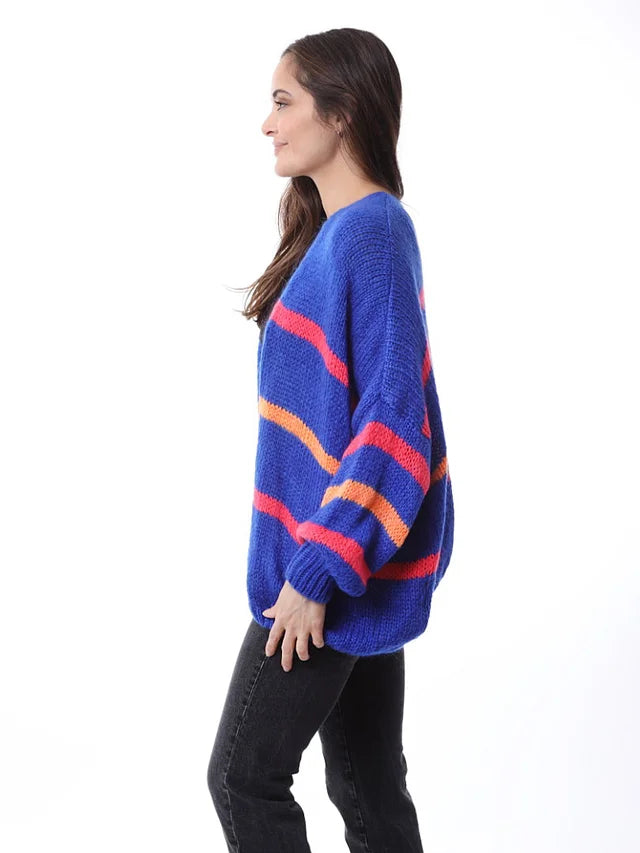 Kris ana mohair mix cardigan - Blue