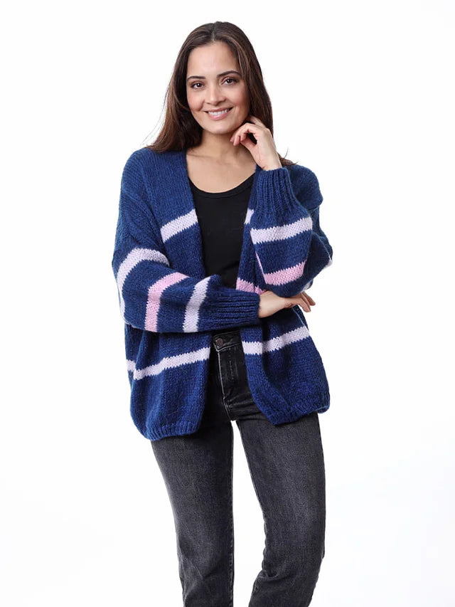 Kris ana mohair mix cardigan - Navy