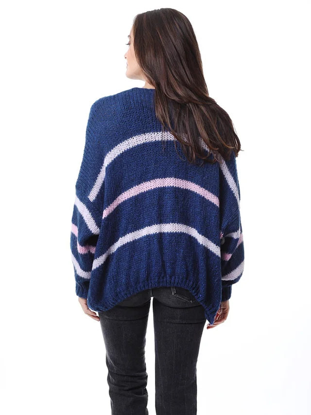 Kris ana mohair mix cardigan - Navy