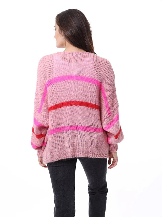 Kris ana mohair mix cardigan - Pink