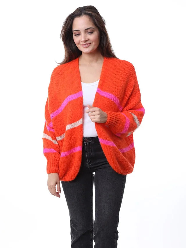 Kris ana mohair mix cardigan - Orange