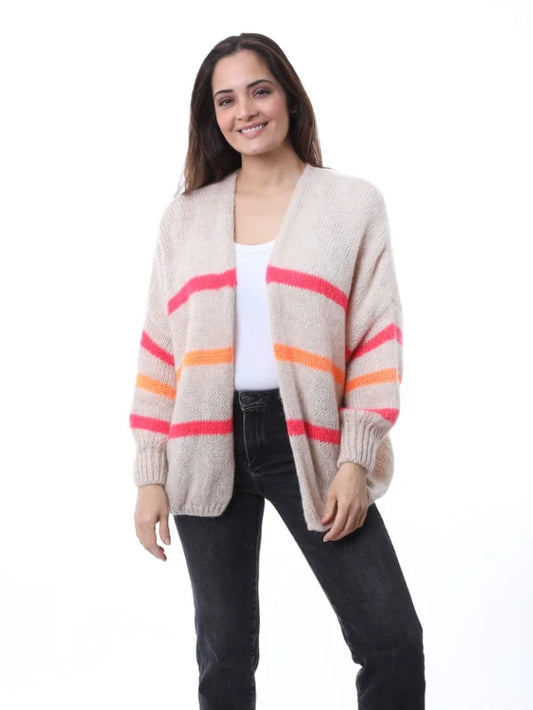 Kris ana mohair mix cardigan - Beige