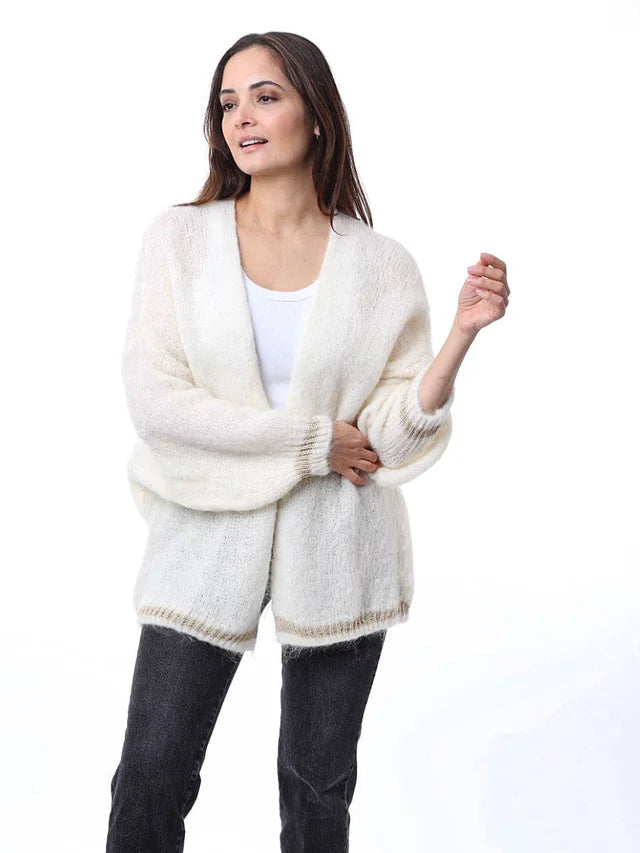 Kris ana mohair mix cardigan - Ivory