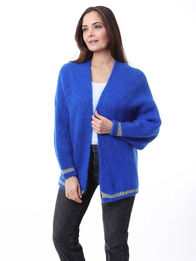 Kris ana mohair mix cardigan - Royal blue