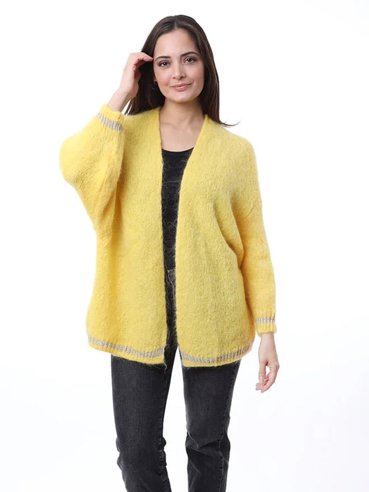 Kris ana mohair mix cardigan - Yellow