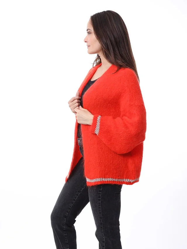 Kris ana Mohair mix cardigan - Orange