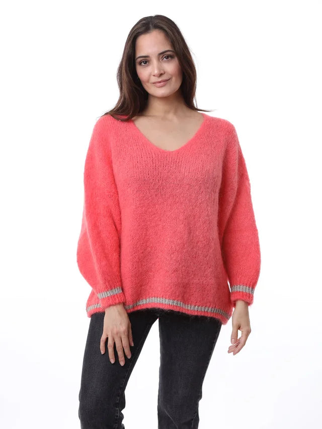 Kris ana Mohair mix Jumper - Coral