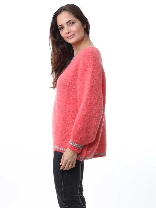 Kris ana Mohair mix Jumper - Coral