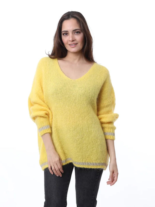 Kris ana Mohair Mix Jumper - Yellow