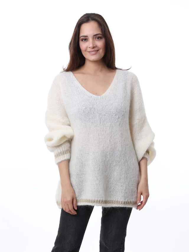 Kris ana Mohair mix Jumper - ivory