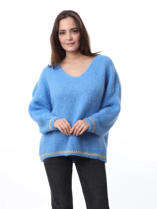 Kris ana mohair mix Jumper - Light Blue