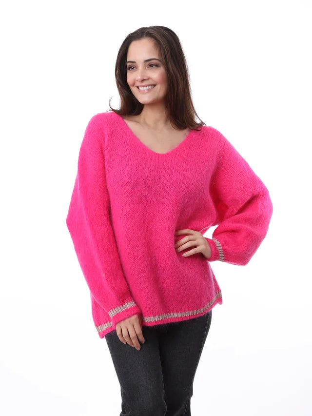 Kris ana mohair mix jumper - Pink