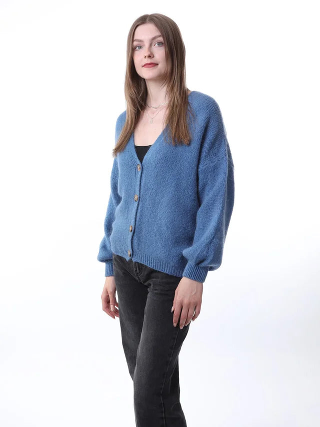 Kris ana Mohair mix cardigan - Blue