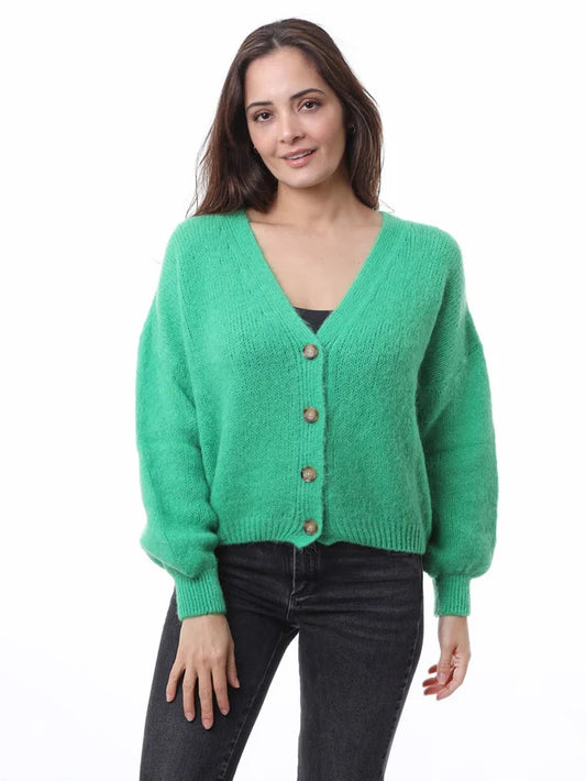 Kris ana mohair mix cardigan - light green