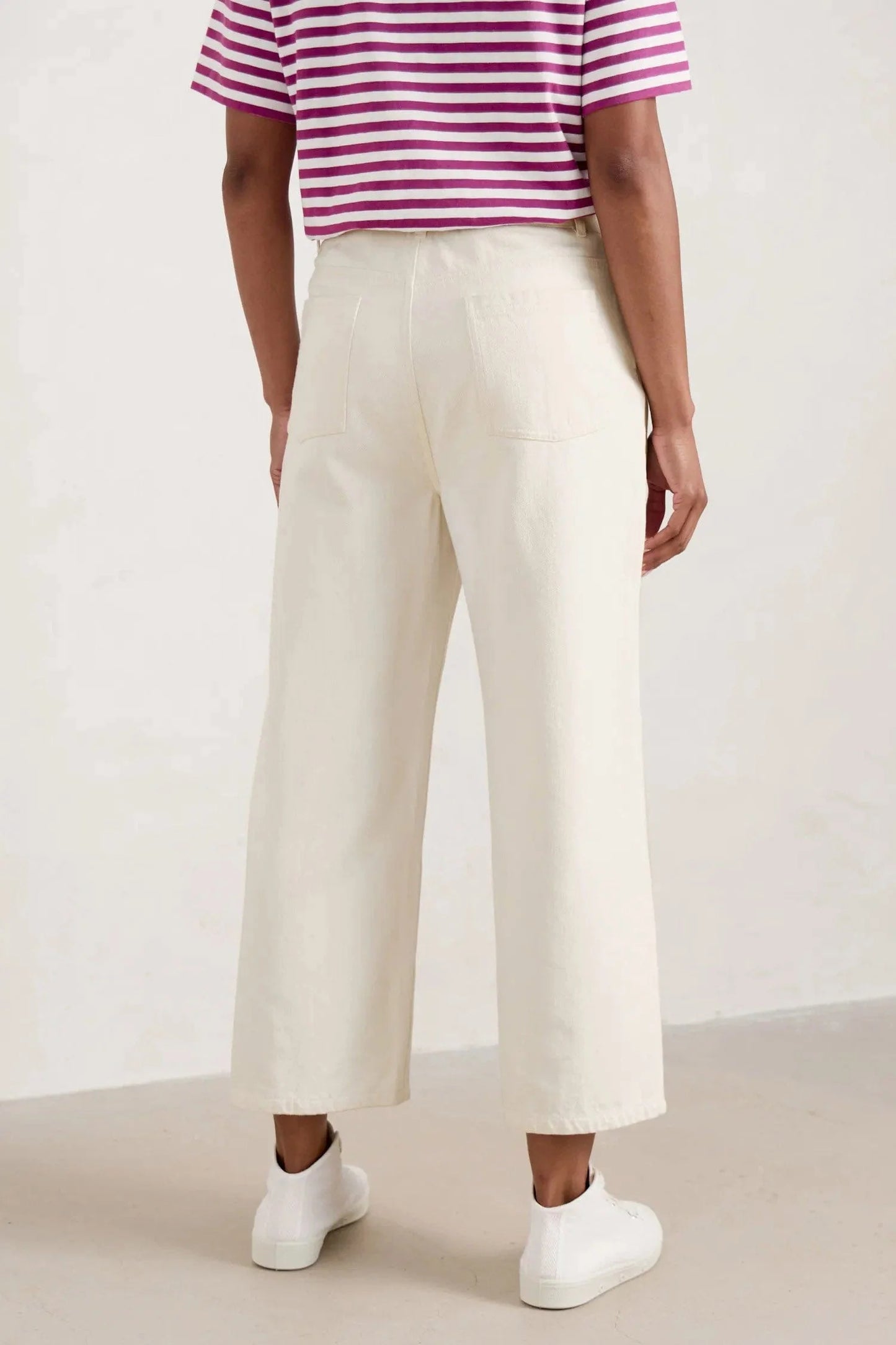 Seasalt Barnes crop trousers -Ecru twill