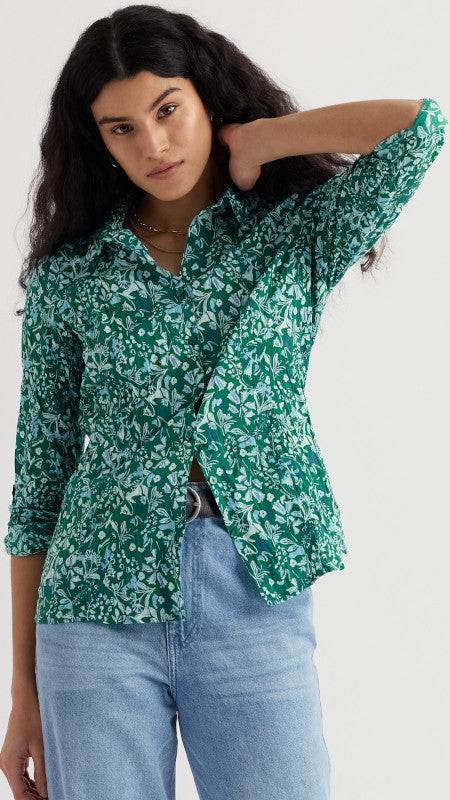 Seasalt larissa shirt Woodland Floral Dark Stem