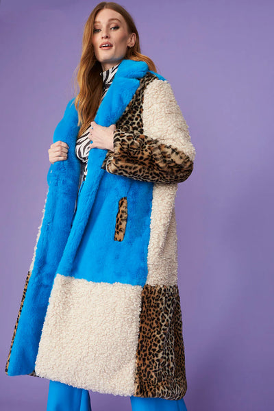Jayley Faux fur and faux shearling coat