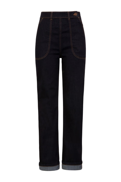 Hell Bunny Dark denim high waister Weston Jeans