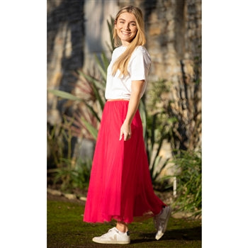 Last true angel tulle layer skirt in hot pink