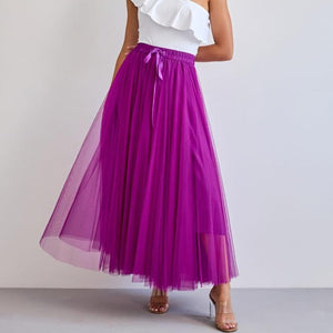 Tulle layer skirt - Purple