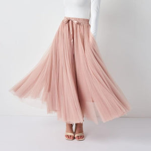 Tulle net layer skirt - Dusky Pink