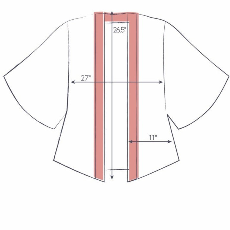 Powder Crane at Sunrise kimono jacket short