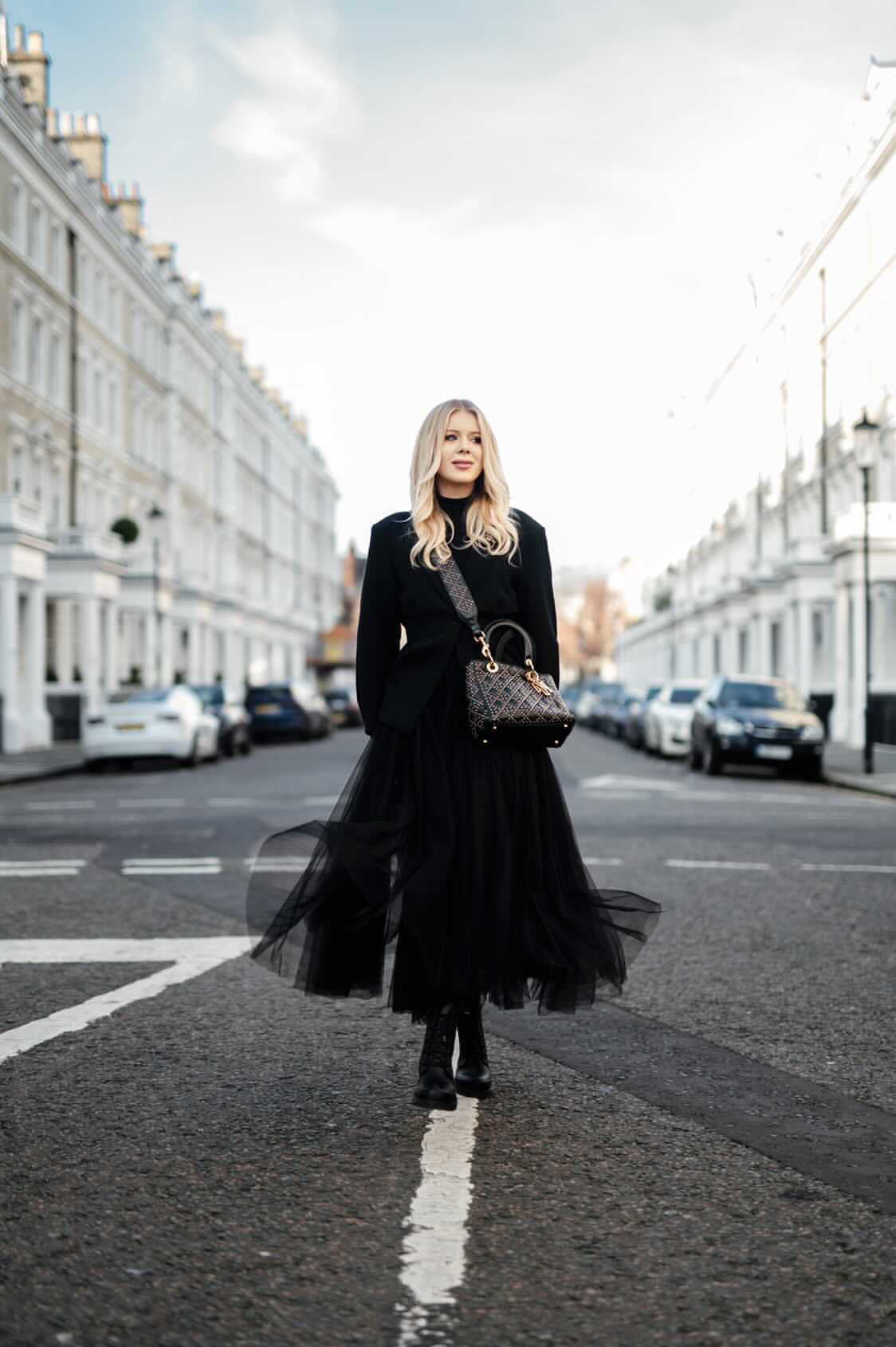 Layered tulle skirt black best sale